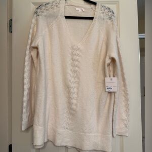 NWT LC Lauren Conrad cream sweater